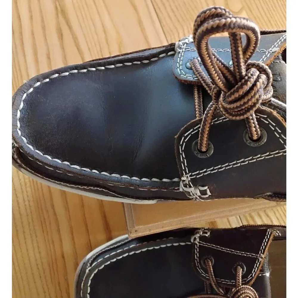 G H Bass Co Maine Leather Boat Shoes Brown Men’s Size 10M Great Condition